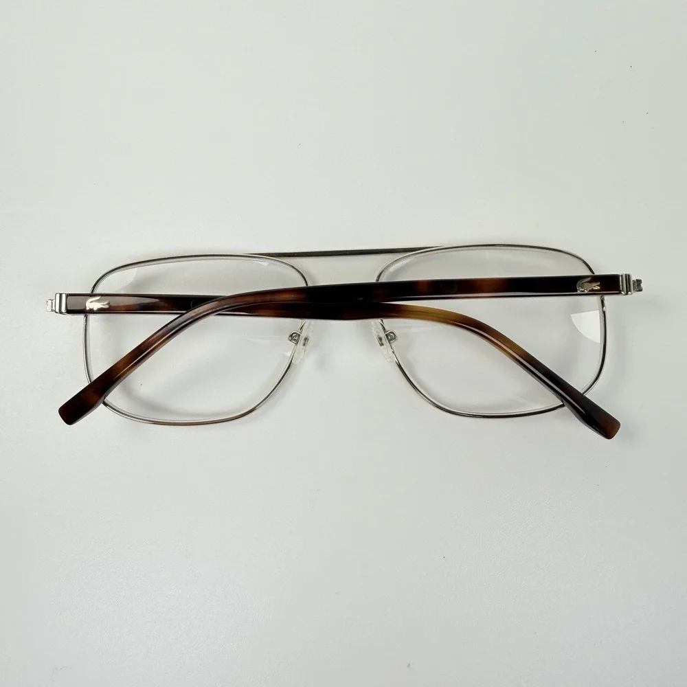 Lacoste L2302 714 Gold Aviator Eyeglass Frame 57-18-145 Tortoise Replacement
